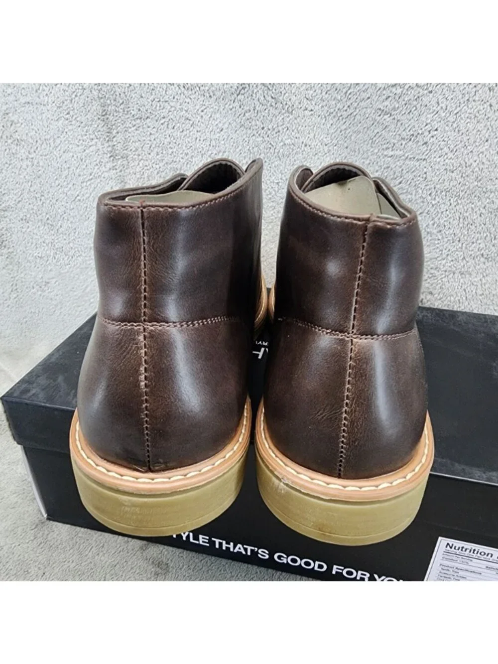 Nick Graham Shoes Mens Size 12 Charles Brown Faux Leather Chukka Boots *NWT*